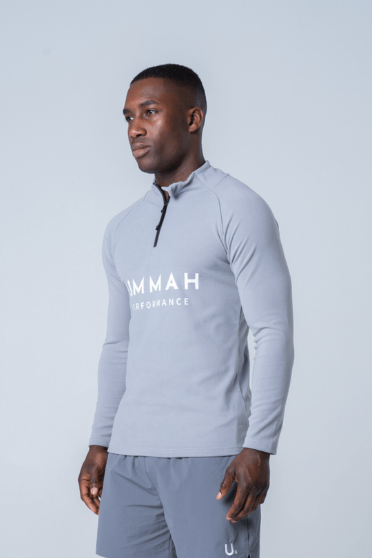 Performance Half Zip. Sweatshirt - Grau