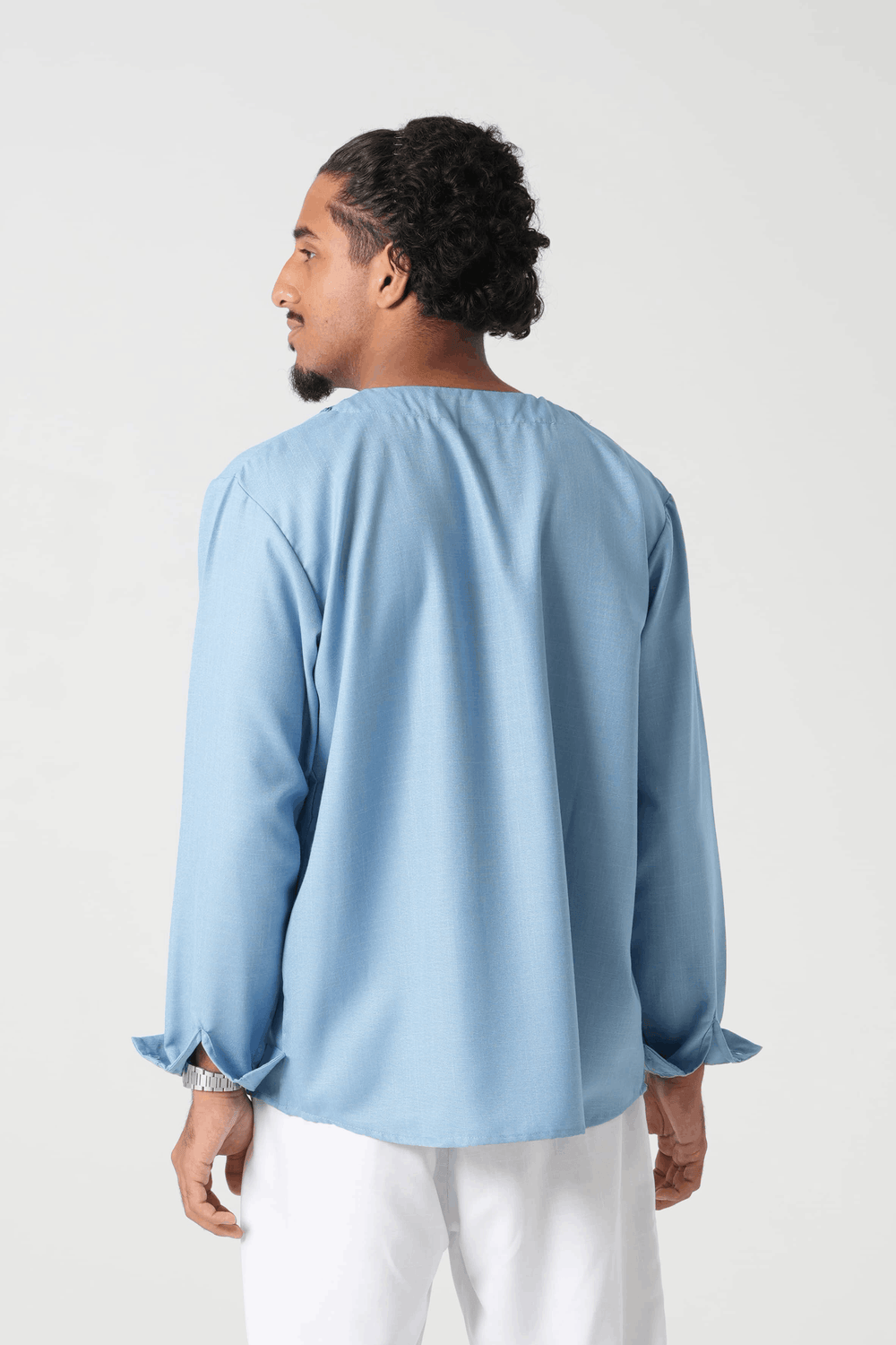 Premium Tunika Hemd - Hellblau