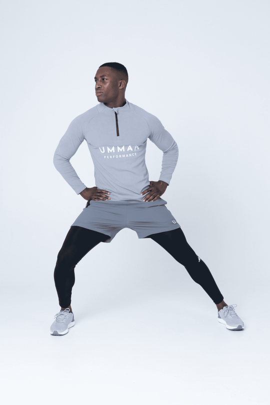 Performance Half Zip. Sweatshirt - Grau