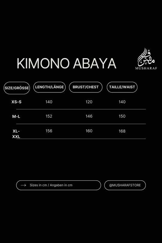 Kimono Abaya - Black