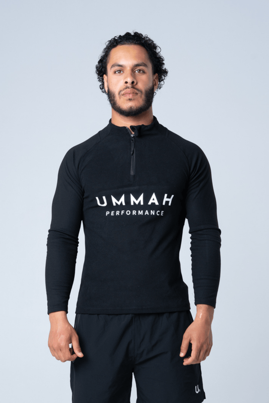 Performance Half Zip. Sweatshirt - Schwarz