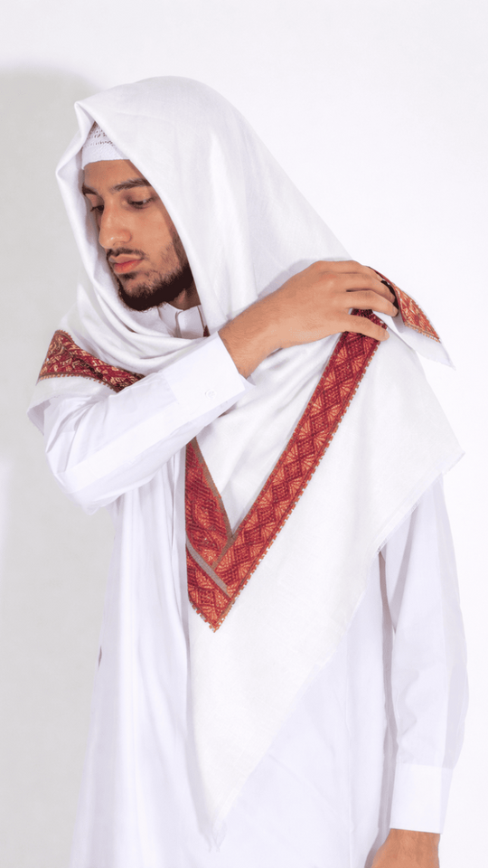 Shemagh - Weiß (Musterfarbe variiert)