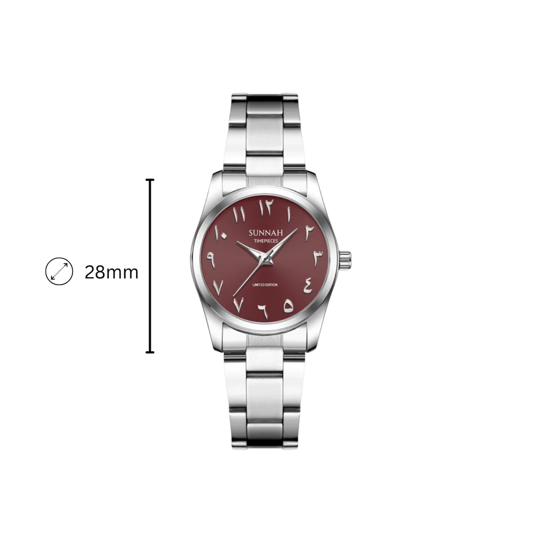 Arabic Timeless Steel - Cherry (Damen)