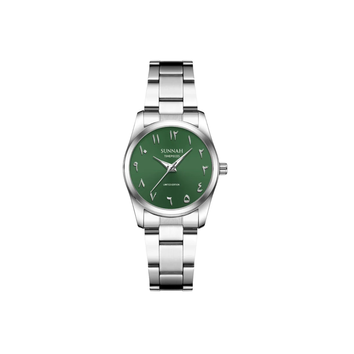 Arabic Timeless Steel - Smaragd Green (Damen)