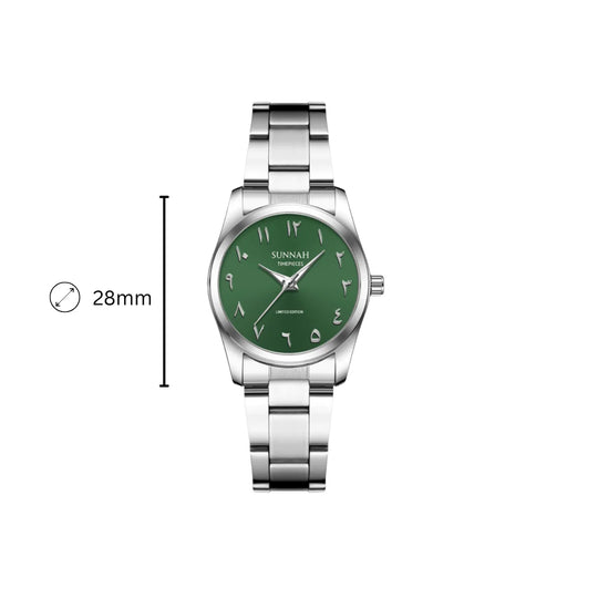 Arabic Timeless Steel - Smaragd Green (Damen)